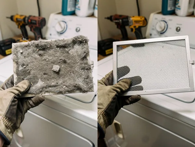 Professional lint trap cleaning by Bedford Dryer Vent Cleaning in Bedford