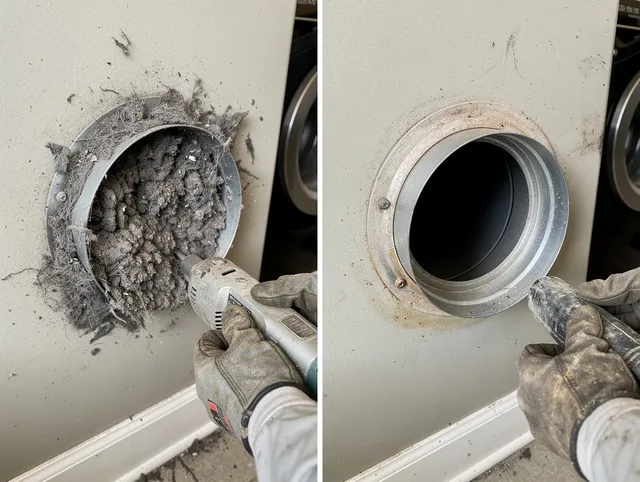 Professional clogged vent cleaning by Bedford Dryer Vent Cleaning in Bedford