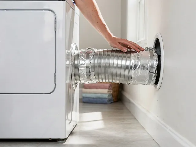 Professional dryer vent hose installation by Bedford Dryer Vent Cleaning in Bedford
