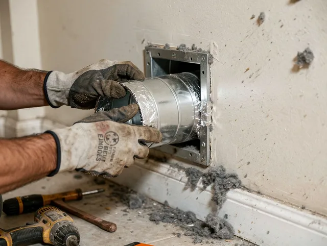 Professional dryer vent repair and installation by Bedford Dryer Vent Cleaning in Bedford