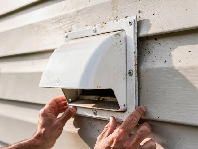 Bedford Dryer Vent Cleaning technician delivering thorough residential dryer vent cleaning service in Bedford